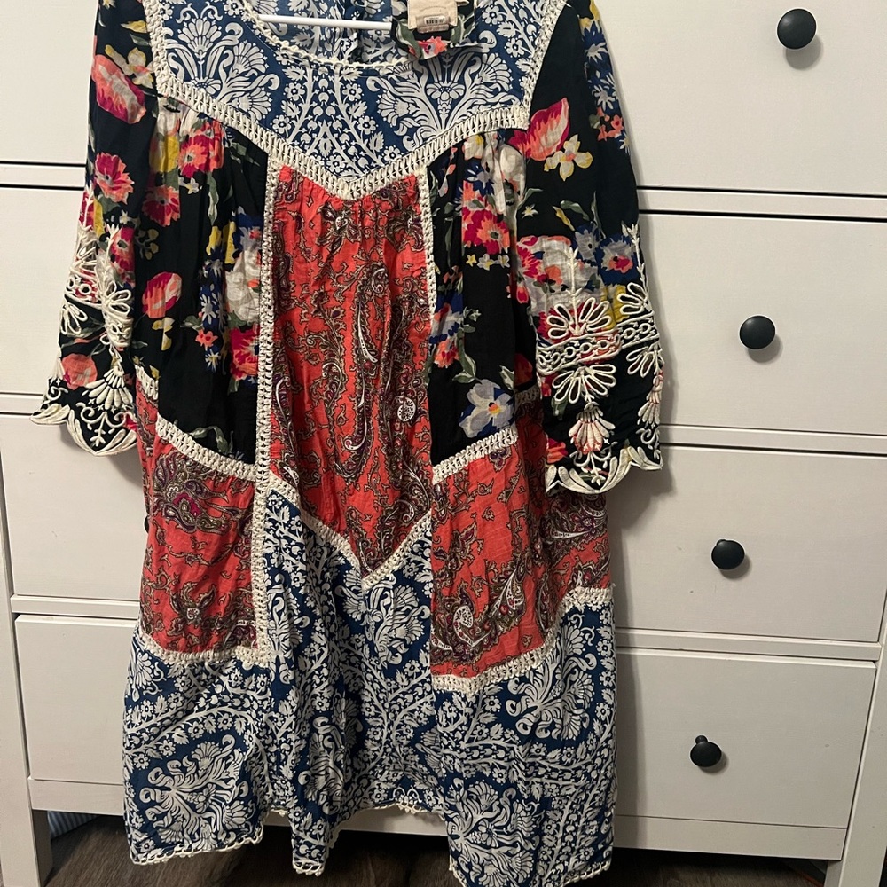 Gently used Vanessa Virginia Anthropologie dress with floral detail